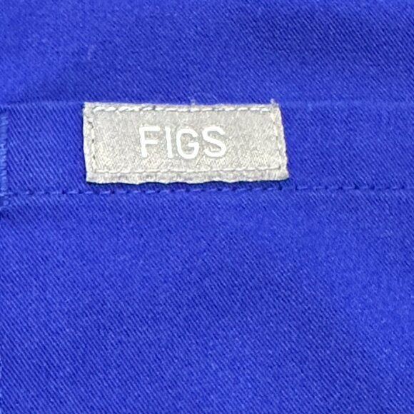 FIGS Scrubs Set Catarina Top Livingston Basic Pants Royal Blue Small Medical - Picture 4 of 11
